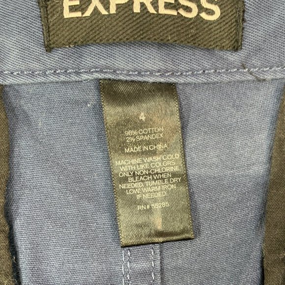 Express Womens Shorts Navy Blue Size 4 - Picture 3 of 4